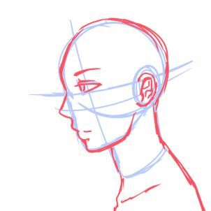 bokovoy vid muzhskoy anime Face Drawing Tutorial0605